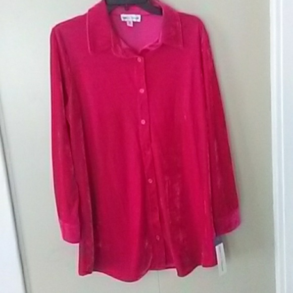 Rebecca Malone Tops - Long velour shirt